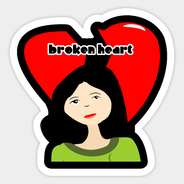 Broken Heart - Unbreakable Spirit Sticker by Pieartscreation